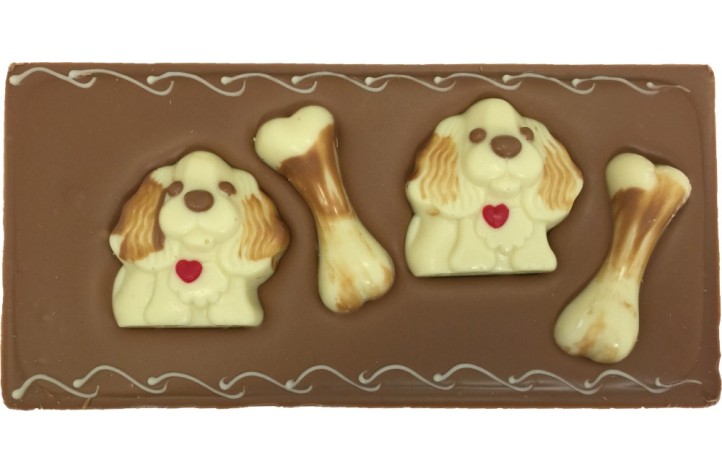 Large Chocolate Decorated Bars - Chocolate Dogs
